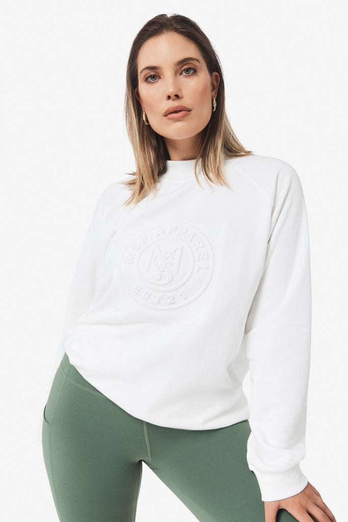 EMBOSSED JUMPER - WHITE